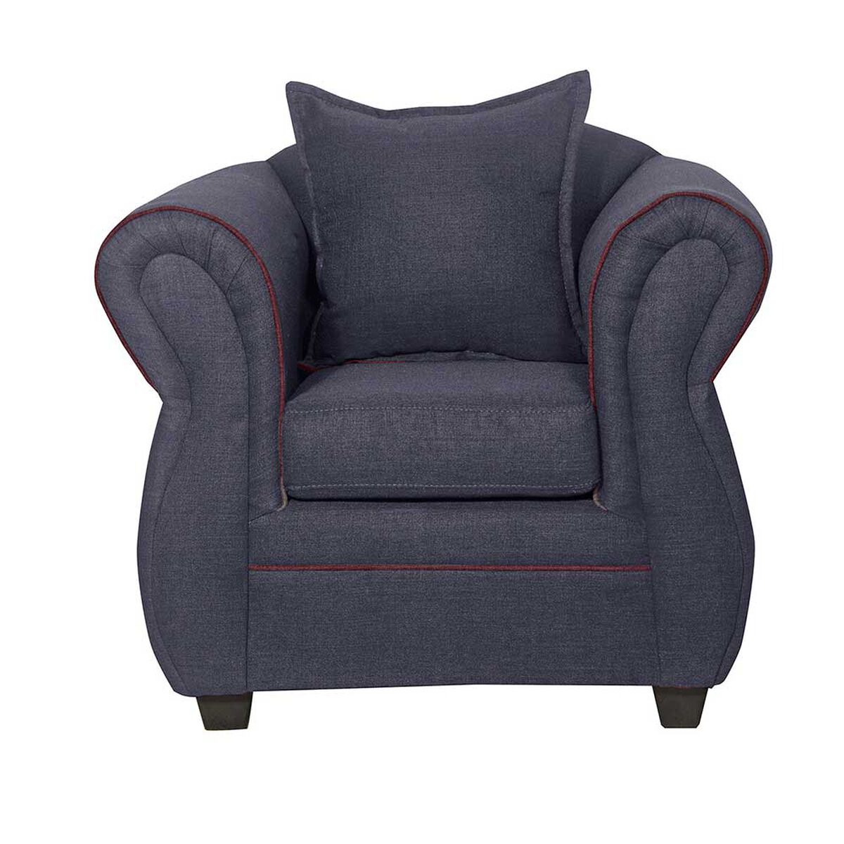 Juego de Living Black Factory Emili 7 Cuerpos Marengo