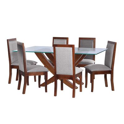 Imagen 1 del producto Juego de Comedor Latam Home Alicante 6 Sillas Gris Claro