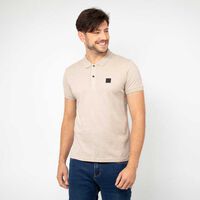 Polera Piqué Manga Corta Hombre Zibel Beige, Blanco, Grafito, Oliva