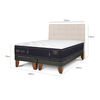 Cama Europea CIC Base Dividida S&uacute;per King Grand Premium + Respaldo Ebro