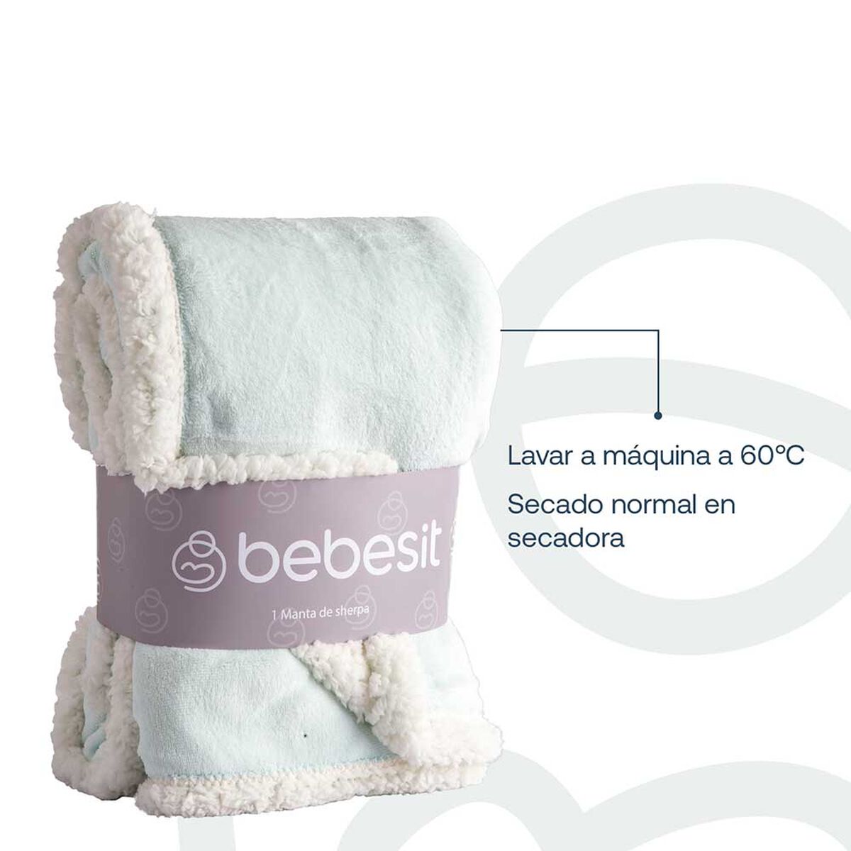 Manta Sherpa Celeste Bebesit
