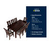 Juego de Comedor Muebles Hema Sevilla 6 Sillas 2 Sitiales Chocolate