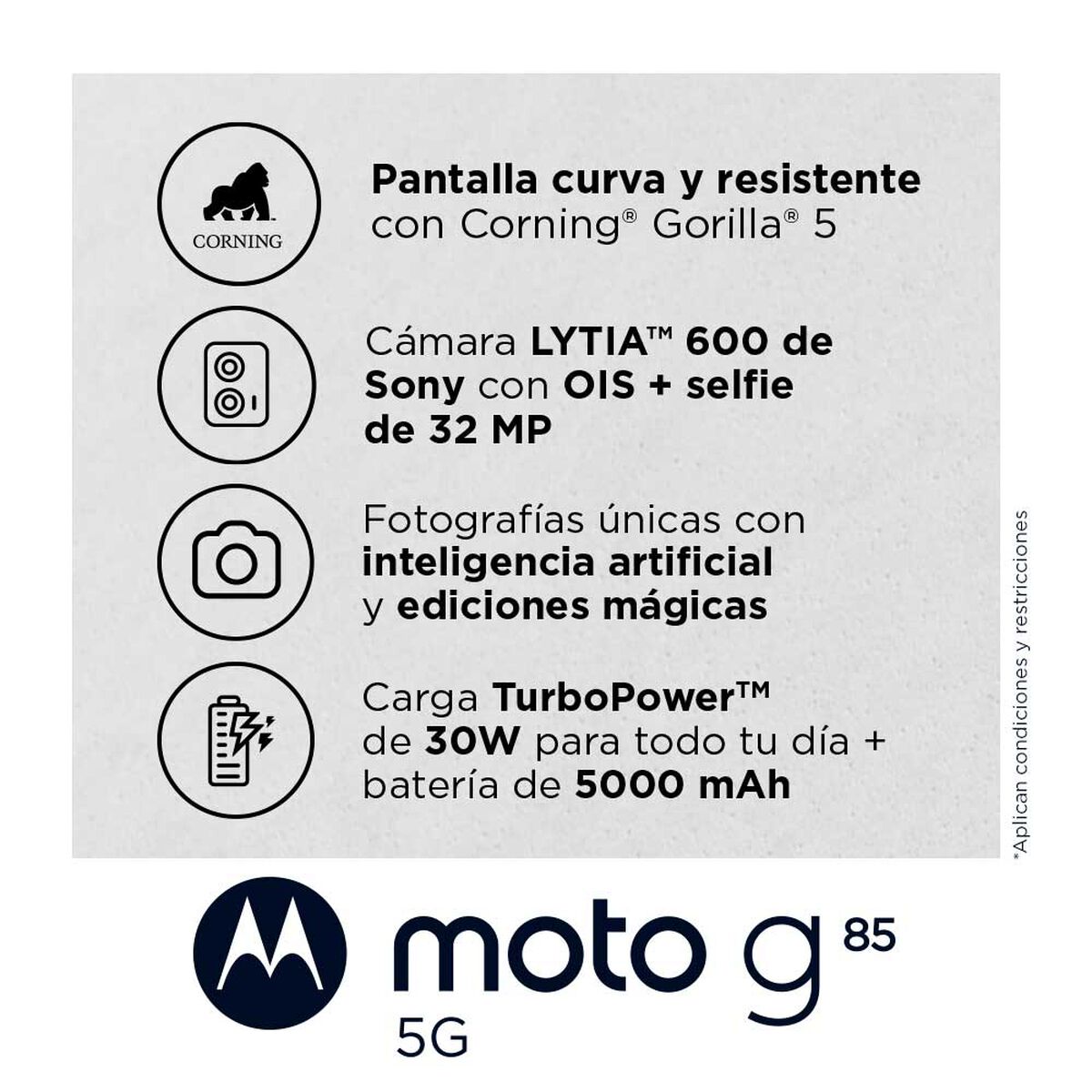 Celular Motorola Moto G85 5G 256GB 6,7" Verde Lima Liberado
