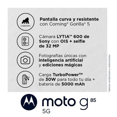 Imagen 2 del producto Celular Motorola Moto G85 5G 256GB 6,7"" Verde Lima