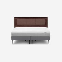 Cama Europea Rosen Base Dividida King Pratta + Respaldo Rachel