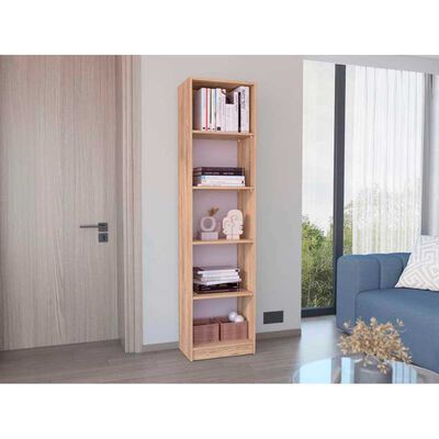 Biblioteca Recta TuHome Home E2 Macadamia Cart&oacute;n Blanco