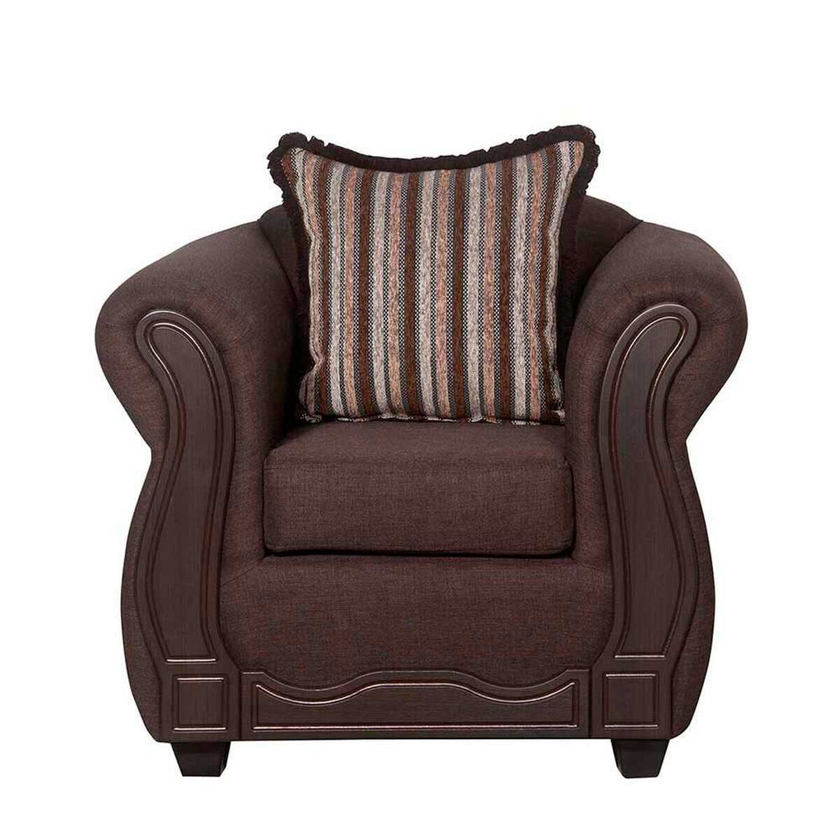 Juego de Living Black Factory Sofia 4 Cuerpos Caf&eacute;