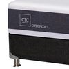 Box Spring CIC 1,5 Plazas New Ortopedic + Respaldo + Velador Eufrates