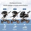Coche Cuna con Silla Nido y Accesorios Negro LuBabycas