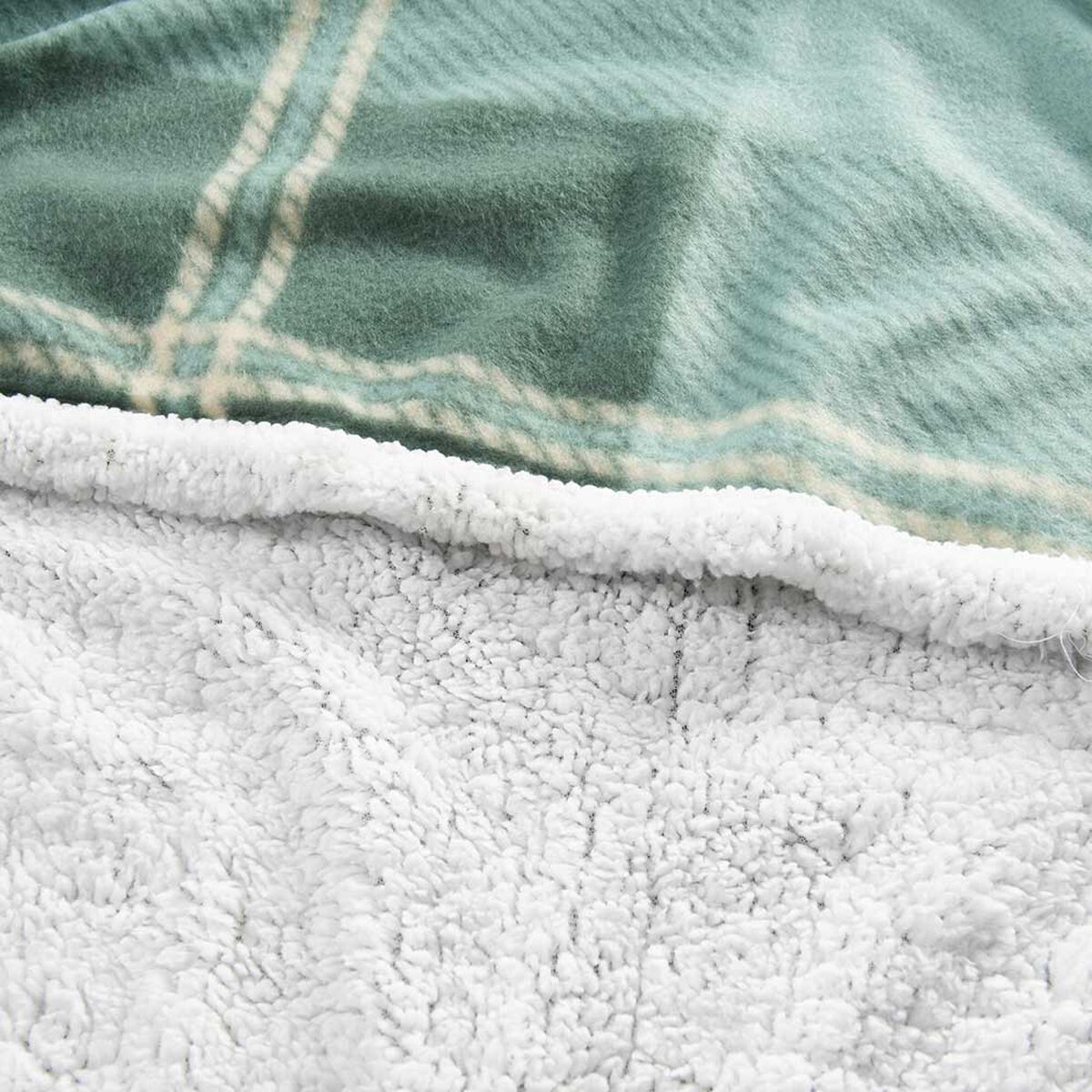 Frazada de Poliéster Mashini 1,5 Plazas Tartan Verde