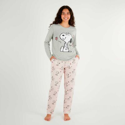 Imagen 1 del producto Pijama Largo Mujer Snoopy Rosado