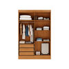 Closet Di Poretti Design New Creta 3 Cajones 4 Puertas Caf&eacute; Claro