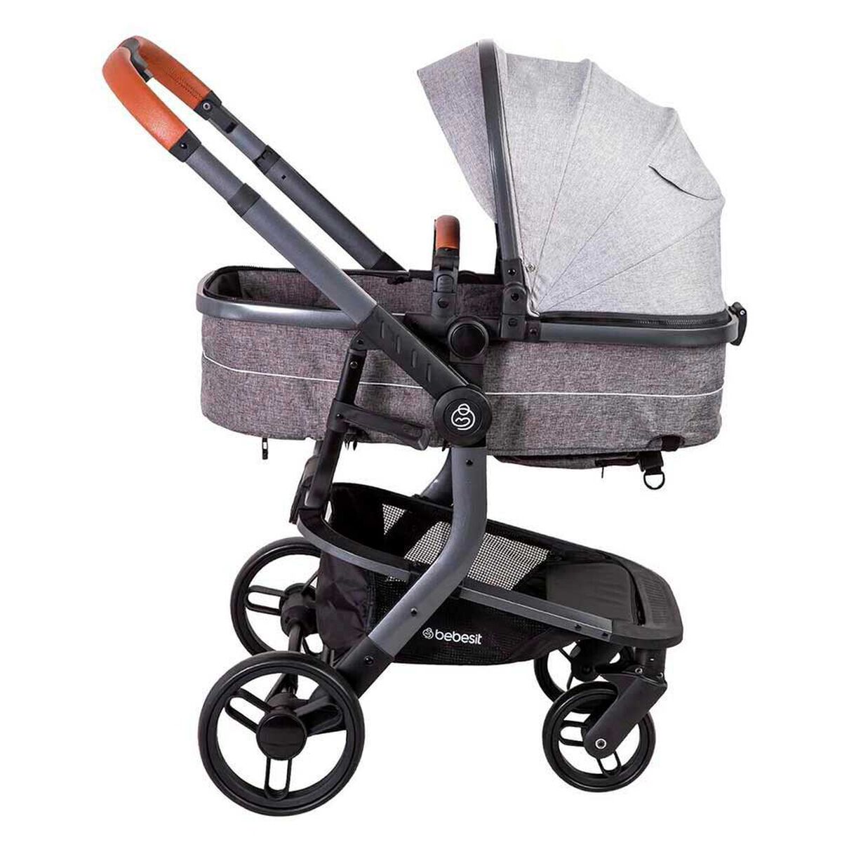 Coche Cuna Travel System Bebe Taurus con Base Gris Bebesit