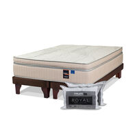 Cama Europea Flex 2 Plazas Maximo Cobre + 2 almohadas