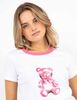 Polera Crop Con Estampado Mujer Icono