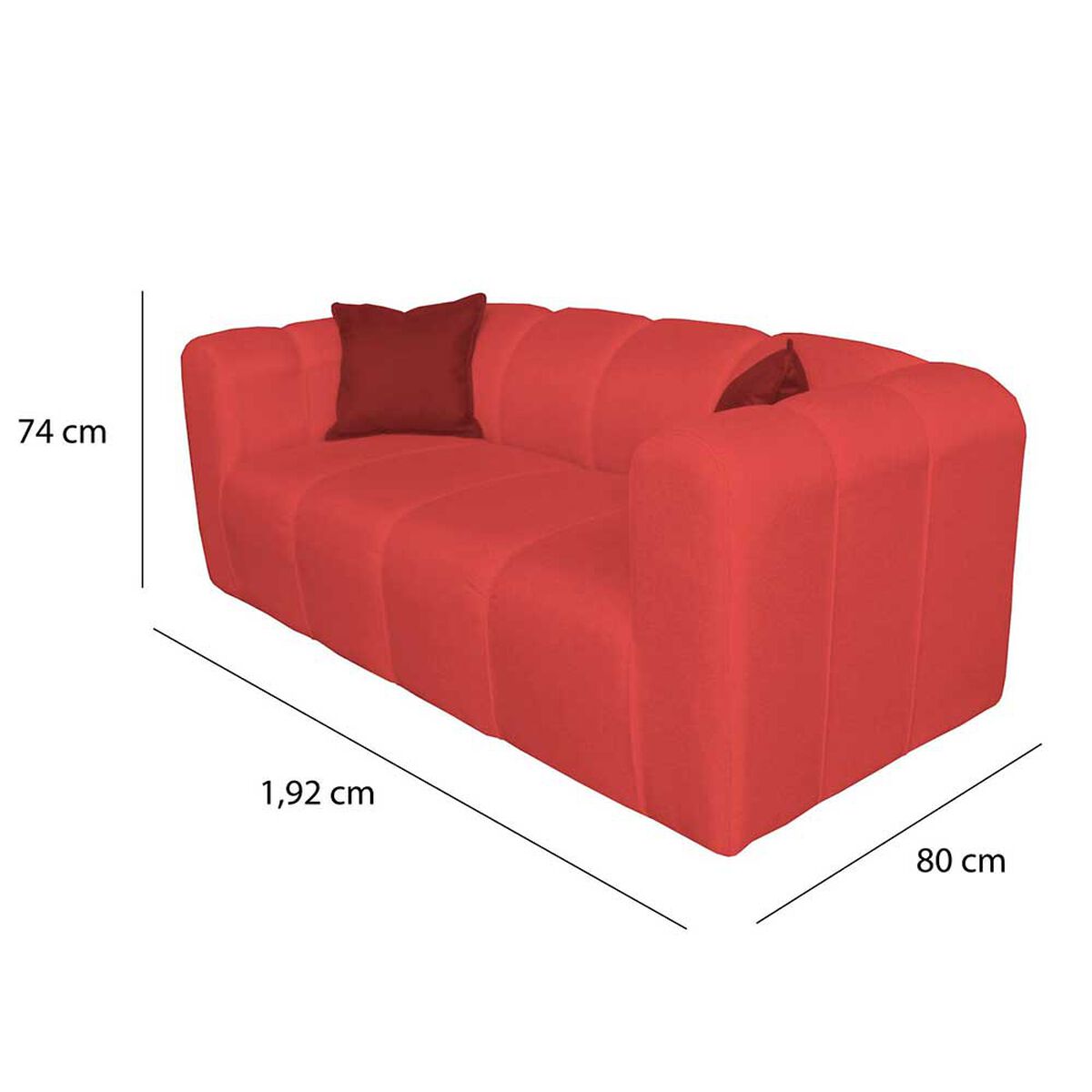 Juego de Living Muebles MYM Leonol Sof&aacute; 3 Cuerpos + Dos Sillones 1 Cuerpo Burdeo