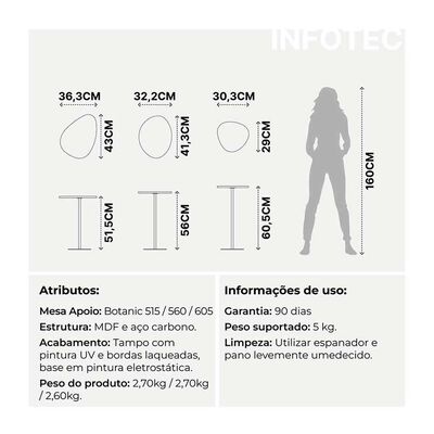 Imagen 2 del producto Set Mesas Decocasa Botanic Canela Negro