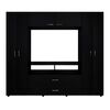 Closet Tuhome Z-200 6 Puertas 2 Cajones Wengue