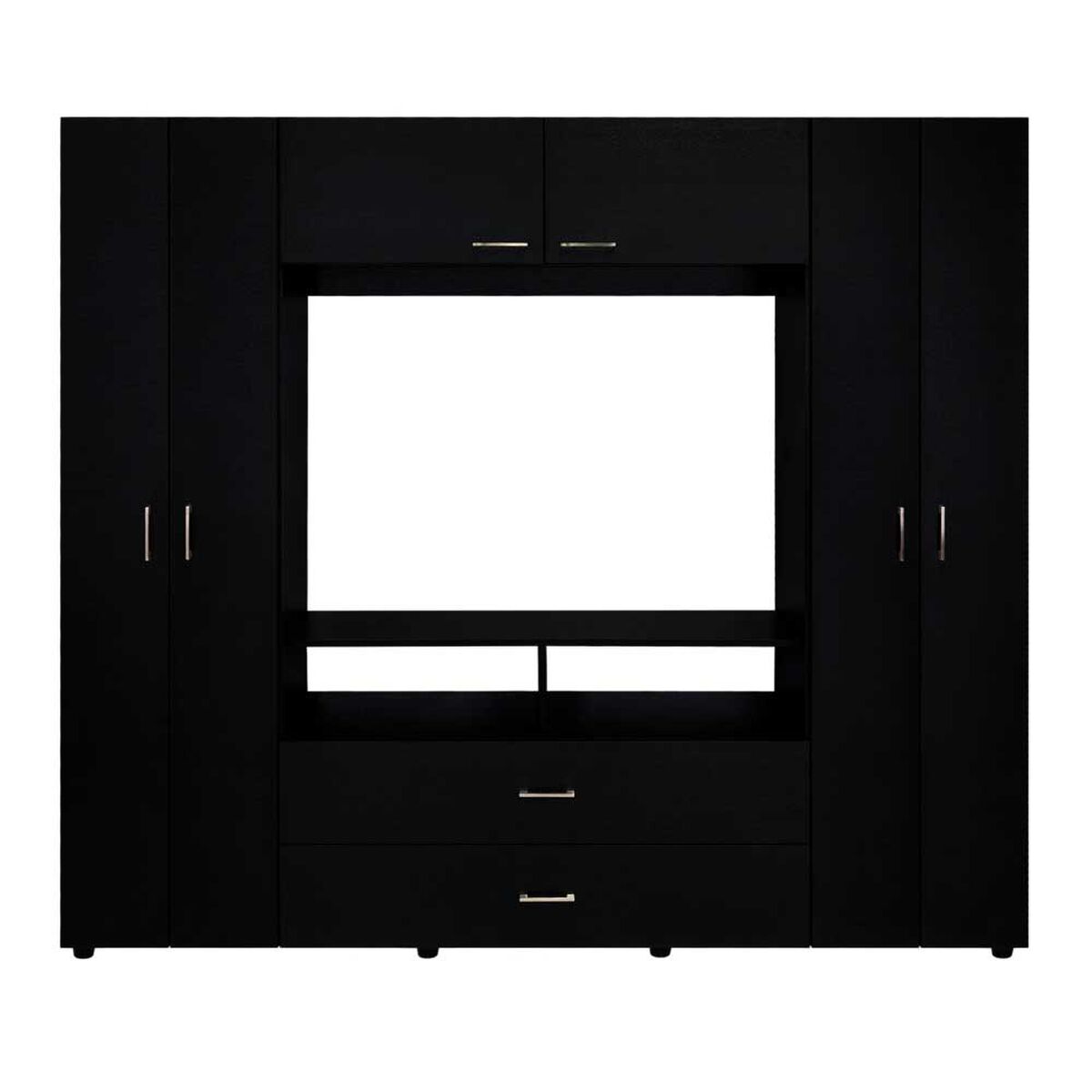 Closet Tuhome Z-200 6 Puertas 2 Cajones Wengue
