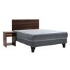 Cama Europea Celta Full Cádiz + Respaldo + Velador