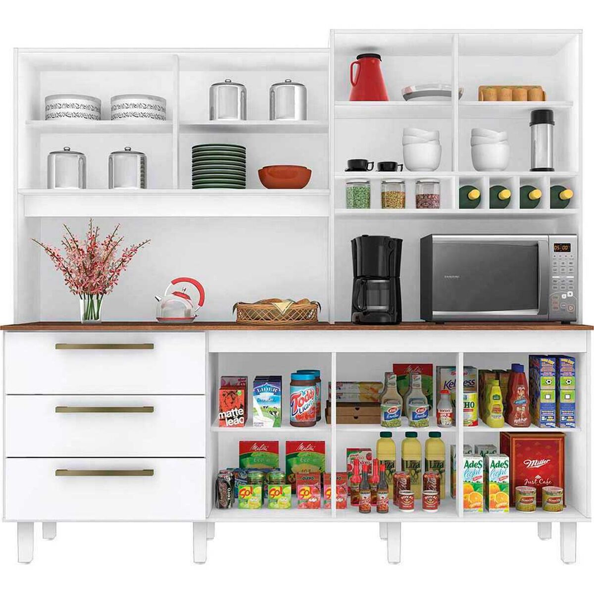 Mueble de Cocina Casanova Mega 3 Cajones 6 Puertas