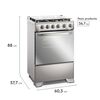 Cocina a Gas Electrolux FE4SXC 4 platos Inox