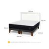 Cama Europea CIC Base Dividida King S&uacute;per Permium + Respaldo Danubio