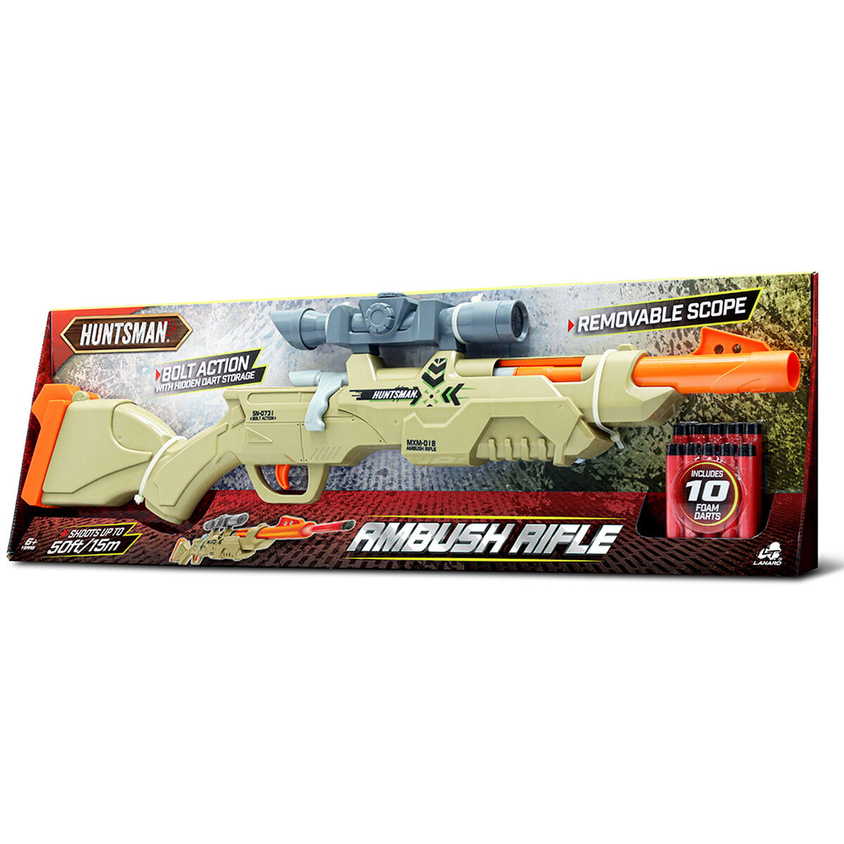 Lanzador Rifle de Emboscada con 10 Dardos Huntsman