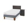 Cama Europea CIC 1,5 Plazas Excellence Plus + Respaldo + Velador Villarrica