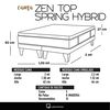Cama Europea Latam Home Base Dividida 2 Plazas Zen Top Spring Hybrid Velvet Gris