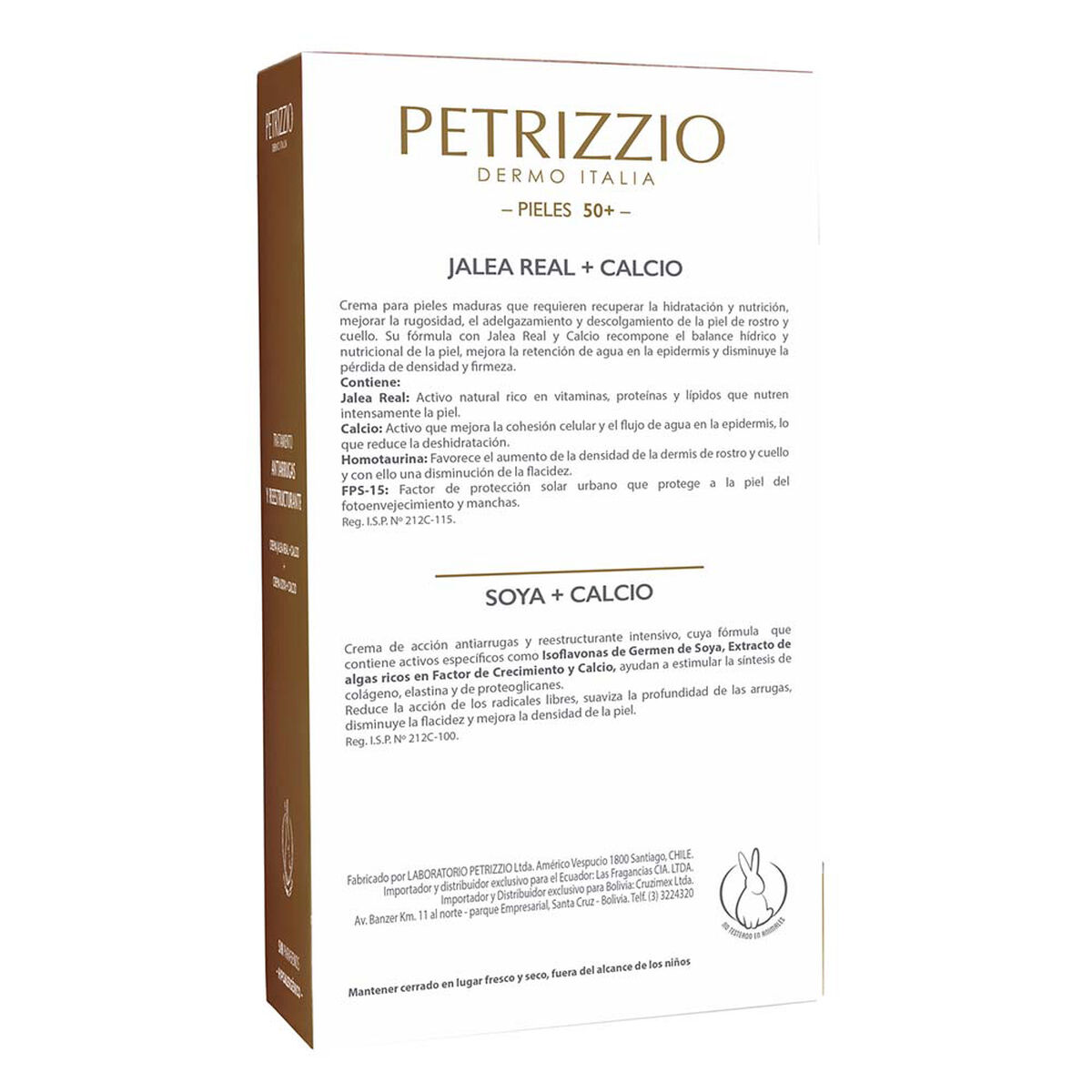 Set Cremas Antiarrugas Día + Noche Jalea Real Calcio + Soya Petrizzio