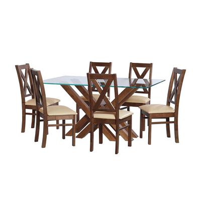Juego de Comedor Latam Home Merida 6 Sillas Beige