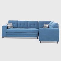 Sofá Seccional Derecho Living Factory Dubai 5 Cuerpos Azul Piedra