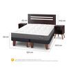 Cama Europea CIC Base Dividida 2 Plazas Anatomic + Respaldo + 2 Veladores Munich