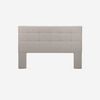 Cama Europea Rosen Base Dividida Súper King Tempo + Respaldo Issey Niebla