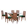 Juego de Comedor Latam Home Merida 6 Sillas Verde