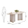 Juego de Comedor Di Poretti Liz 8 Sillas Beige
