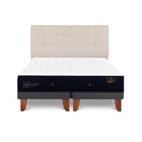 Cama Europea CIC Base Dividida 2 Plazas Premium + Respaldo Ebro