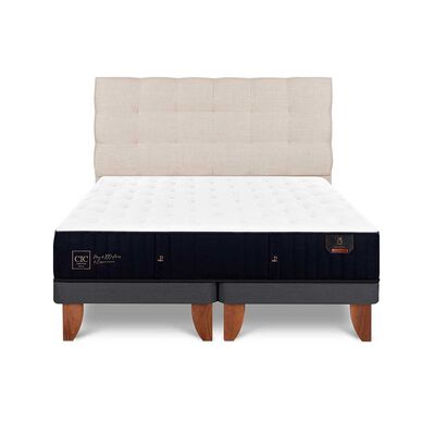 Cama Europea CIC Base Dividida 2 Plazas Premium + Respaldo Ebro