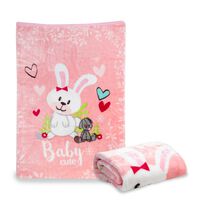 Frazada Reversible Bebe Conejito Rosada Bebesit