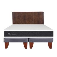 Cama Europea CIC Base Dividida 2 Plazas Ortopedic + Respaldo Baker