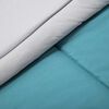 Set Plumón Bicolor + 2 Cojines Casanova 1,5 Plazas Liso Esmeralda Gris