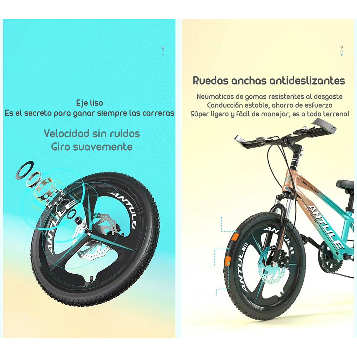 Bicicleta Infantil 5-9 Años Aro 18 Lubabycas Verde