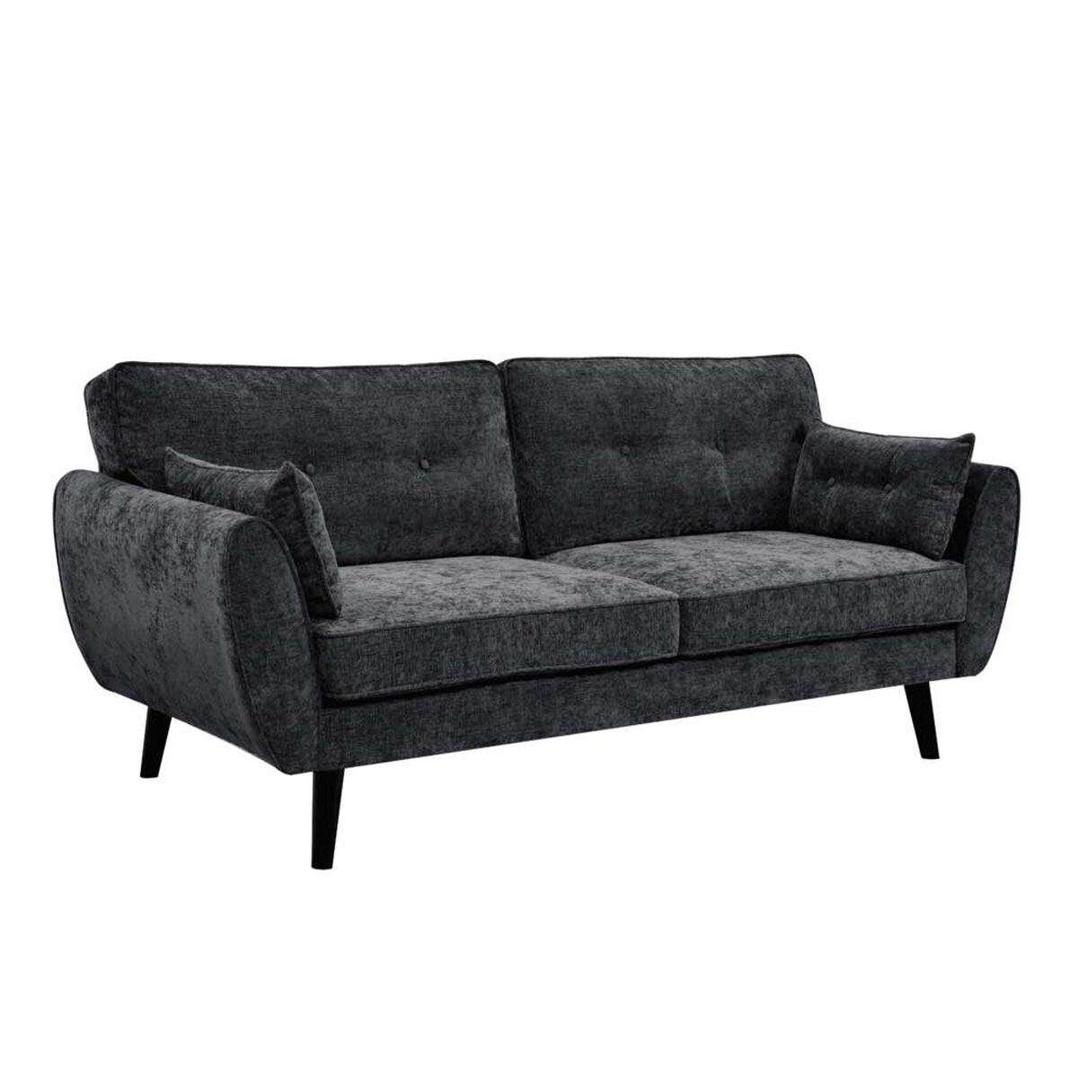 Sofá Home Mobili Dallas 3 Cuerpos Gris Acero