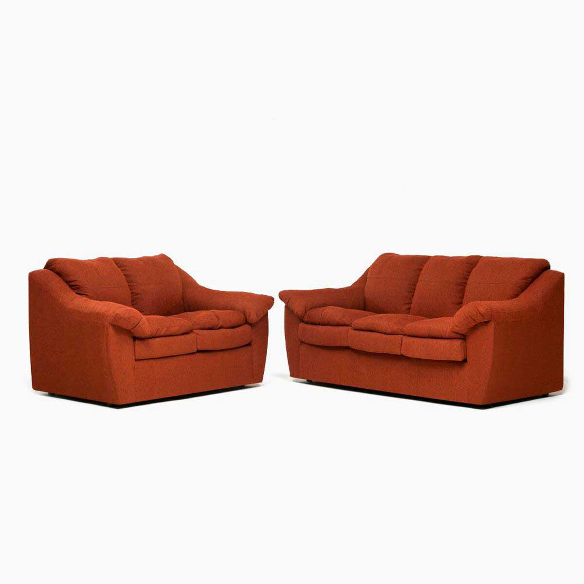 Juego de Living Cabsur Galicia Sof&aacute; 3 Cuerpos + Sof&aacute; 2 Cuerpos Chenille Terracota