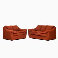 Juego de Living Cabsur Galicia Sofá 3 Cuerpos + Sofá 2 Cuerpos Chenille Terracota