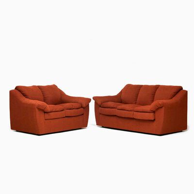 Juego de Living Cabsur Galicia Sofá 3 Cuerpos + Sofá 2 Cuerpos Chenille Terracota