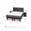 Cama Europea CIC Base Dividida 2 Plazas Anatomic + Respaldo + 2 Veladores Villarrica