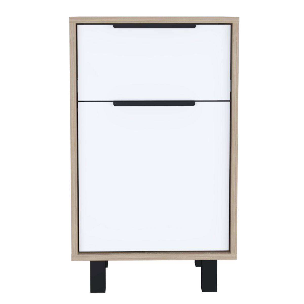 Velador TuHome Kaia 1 Cajón Miel/Blanco