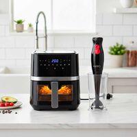 Combo Freidora de Aire Kioto Nagano 5,5 lts. + Batidora de Inmersión Kioto Kochi 700 ml.